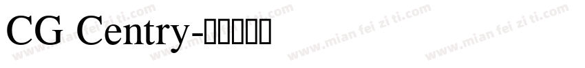 CG Centry字体转换